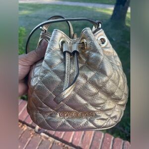 Michael Kors Frankie Quilted Drawstring Crossbody